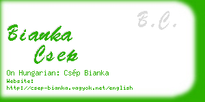 bianka csep business card